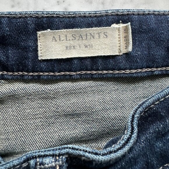 All Saints Rex Slim Fit Soft Stretch Denim Jeans - Size 31 - Picture 2 of 3